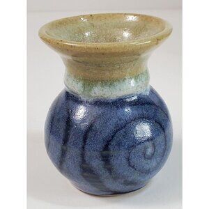 Studio Art Pottery Vase Ceramic Approx. 3 3/4" H x 2 1/2" W Signed
